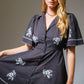 Cotton Flower Embroidered Mini Dress - Texas Front Porch