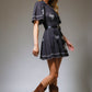 Cotton Flower Embroidered Mini Dress - Texas Front Porch