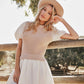 Cotton Puff Sleeve Sweater Mini Dress - Texas Front Porch