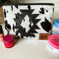 COWHIDE AZTEC  MAKEUP bag Genuine Hair On travel - Texas Front Porch