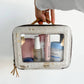 Cowhide Cosmetic Case - Toiletry Makeup Travel Bag - Texas Front Porch