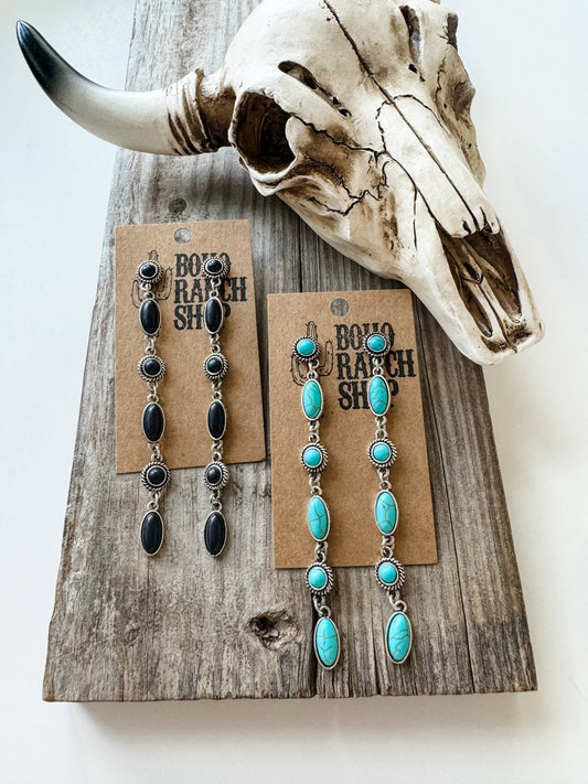 Dangle Drop Western Earrings - turquoise - Texas Front Porch