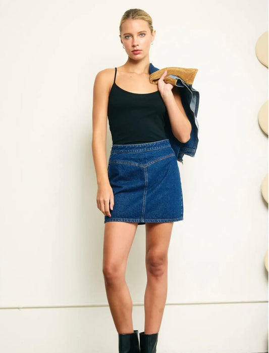 Denim Mini Skirt - Texas Front Porch