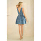 Denim Rhinestone V Neck Dres - Texas Front Porch
