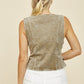 Denim Vest With Lace Up Sides - Texas Front Porch