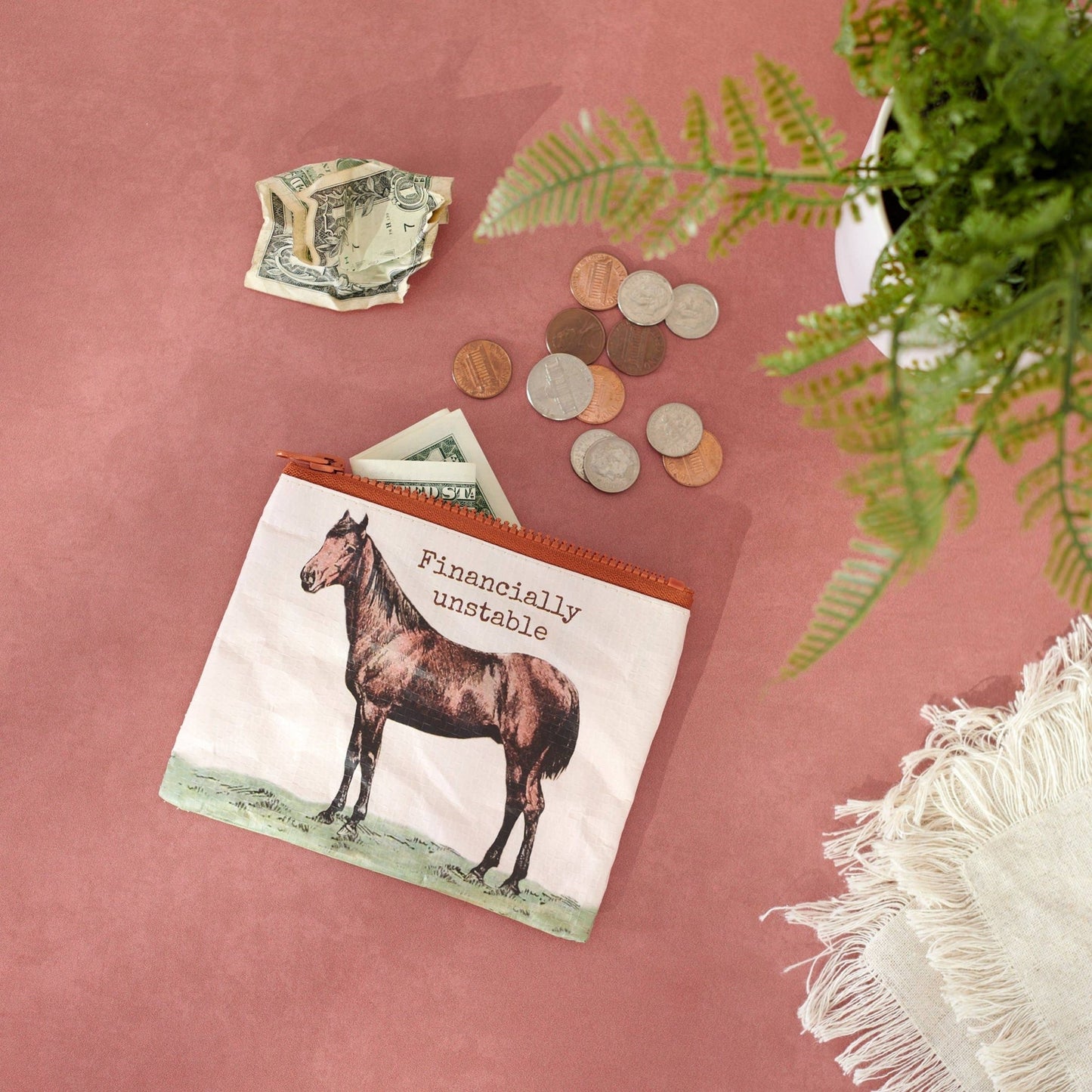Financially Unstable Zipper Wallet - Texas Front Porch