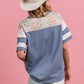 Floral Print Mix And Match With Texas Lettering Short Sleeve Top - Texas Front Porch