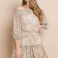 Floral Print Off Shoulder Ruffled Dress - Texas Front Porch