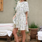 FLORAL RUFFLE SHORT SLEEVE MINI SHIRT DRESS - Texas Front Porch