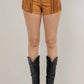 Fringe and Stud Detail Denim Shorts - Texas Front Porch