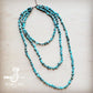 Genuine Blue Turq Triple Strand Necklace - Texas Front Porch