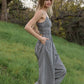 Gingham Wide Fit Jumpsuit - Texas Front Porch