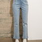 Gold Mid Rise Crop Flare Denim Trouser Jeans - Texas Front Porch