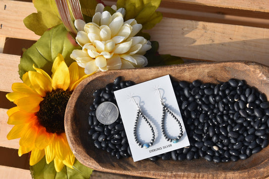 Goldie Navajo Pearl and Turquoise Statement Earrings - Texas Front Porch