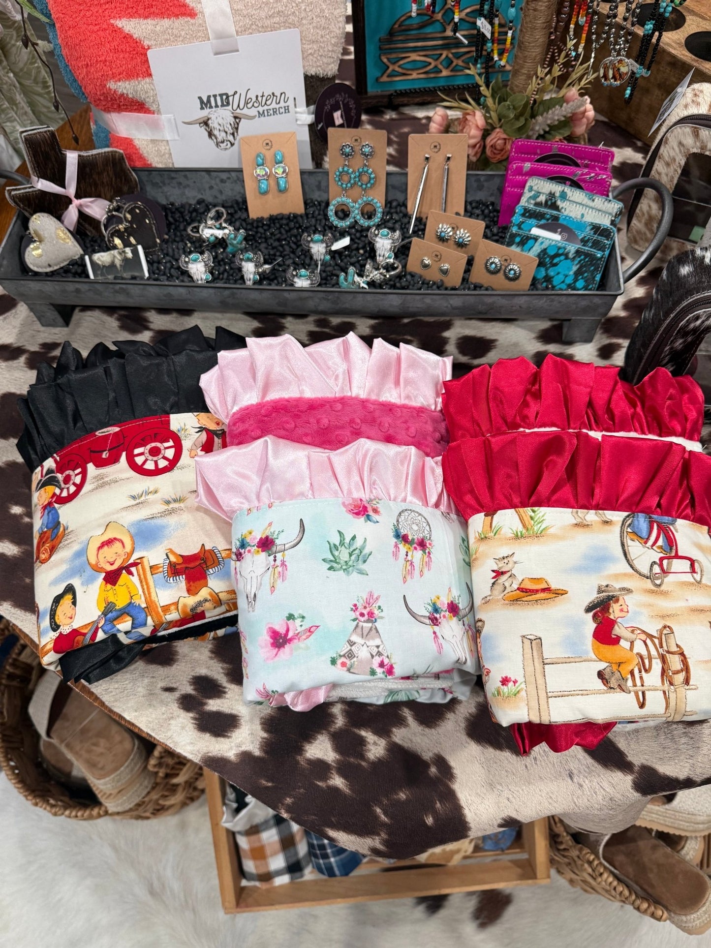 Handmade Western Baby Blanket Sets - Texas Front Porch