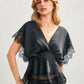 Lace detailed Short Sleeve V Neck Top - Texas Front Porch