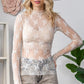 Lace Long Sleeve See Through Top - Texas Front Porch