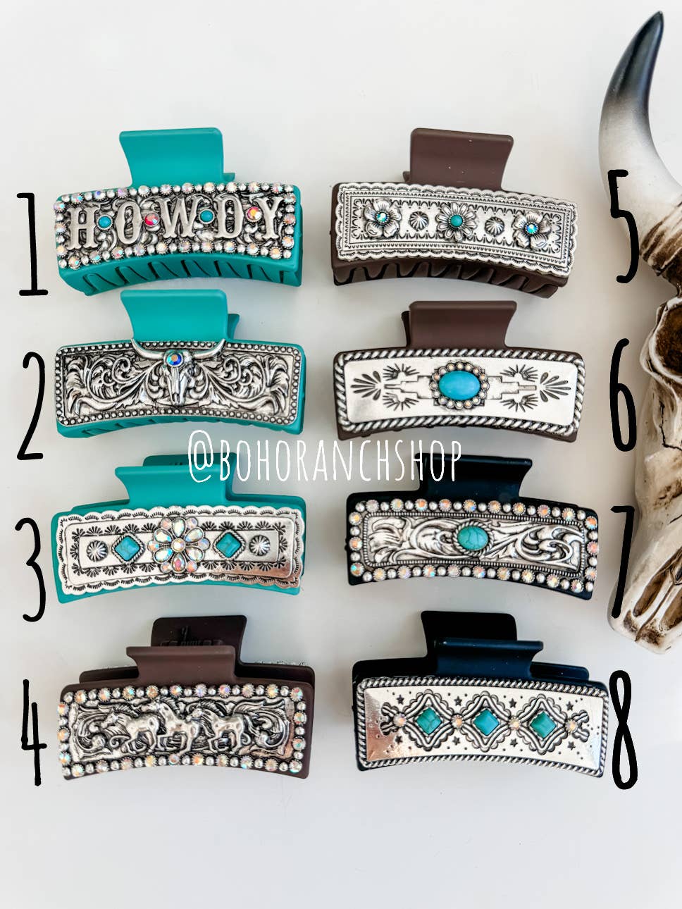 Large Western Hair Clip Claw - Texas Front Porch