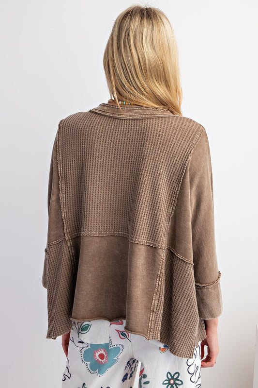 Mineral Washed Thermal V Neck - Texas Front Porch