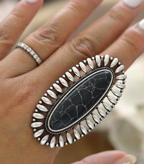 Oversized Oval Ring - Texas Front Porch