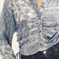 Paisley Patchwork Print Collar Neck Woven Blouse - Texas Front Porch