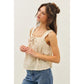 Ribbon Tie Front Square Neck Ditsy Floral Blouse - Texas Front Porch