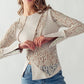 Sheer Floral Lace Rib Contrast Top - Texas Front Porch