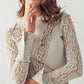 Sheer Floral Lace Rib Contrast Top - Texas Front Porch
