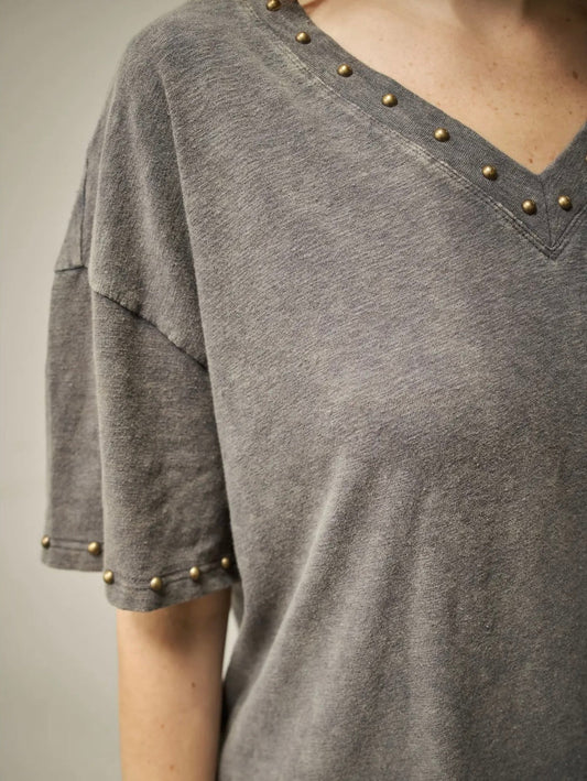 Studded Mineral Wash Tee - Texas Front Porch