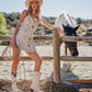 Studded Western Buckle Stretch Denim Dress - Texas Front Porch