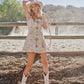 Studded Western Buckle Stretch Denim Dress - Texas Front Porch
