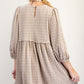 Textured Knit Babydoll Dress - Texas Front Porch