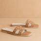 The Evelynne Studded H Band Slides - Texas Front Porch