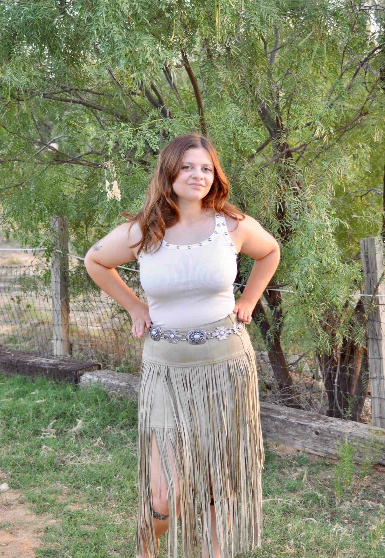 Tiered Fringe Midi Skirt - Texas Front Porch
