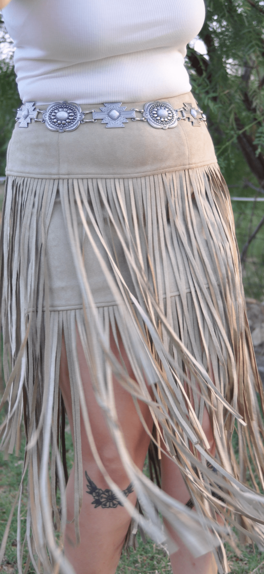 Tiered Fringe Midi Skirt - Texas Front Porch
