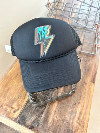 Turquoise Bolt Foam Trucker | Western Cap | Rodeo Hat | - Texas Front Porch