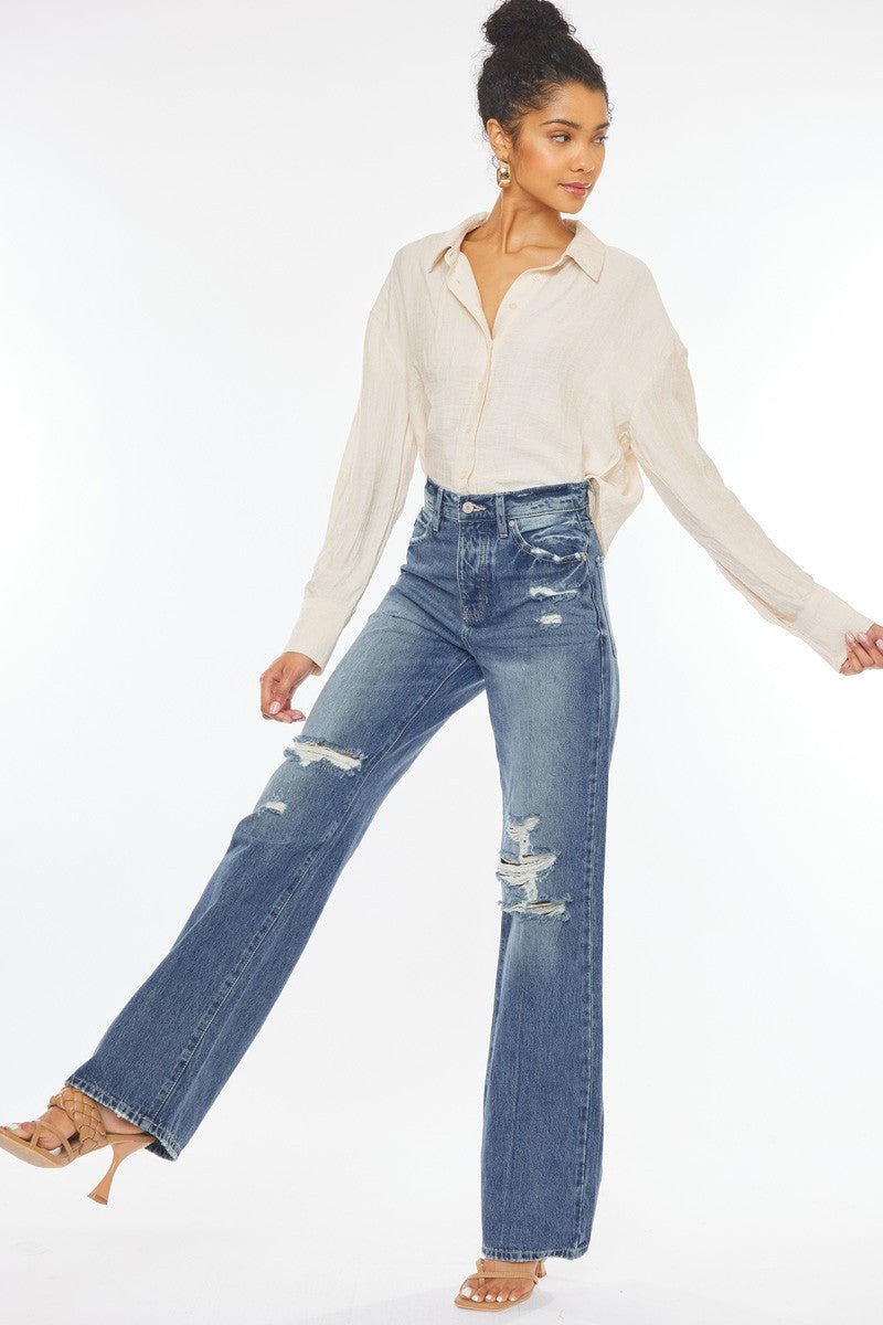Ultra High Rise 90'S Wide Leg Flare - Texas Front Porch