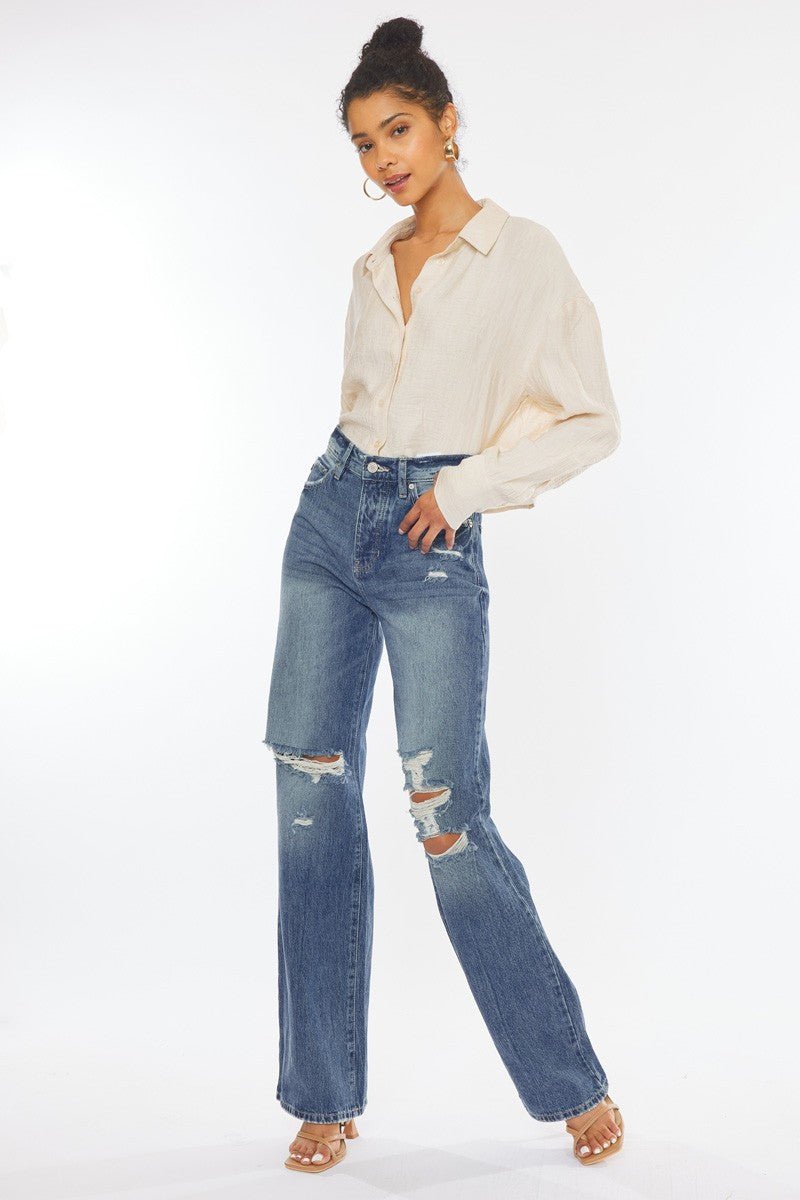 Ultra High Rise 90'S Wide Leg Flare - Texas Front Porch
