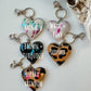 Western Heart Cowhide Hairon Keychain - Texas Front Porch