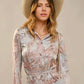 Western Motif Printed Bodysuit - Texas Front Porch