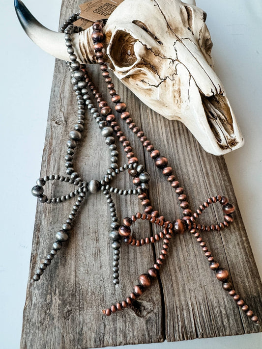 Western Navajo Bead Coquette Bow Necklace - Texas Front Porch