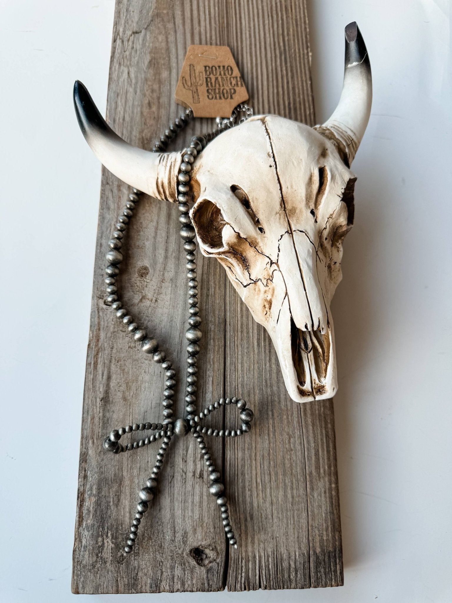 Western Navajo Bead Coquette Bow Necklace - Texas Front Porch