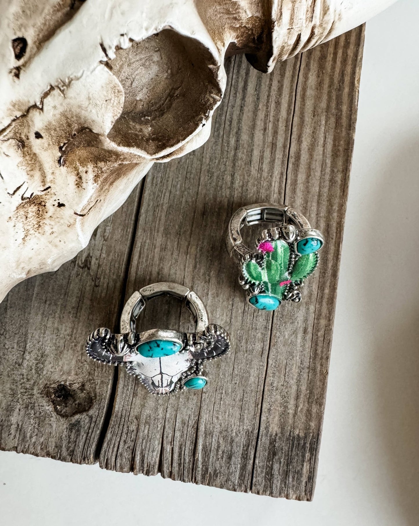 Western Pendant Adjustable Ring - CACTUS in STOCK - Texas Front Porch