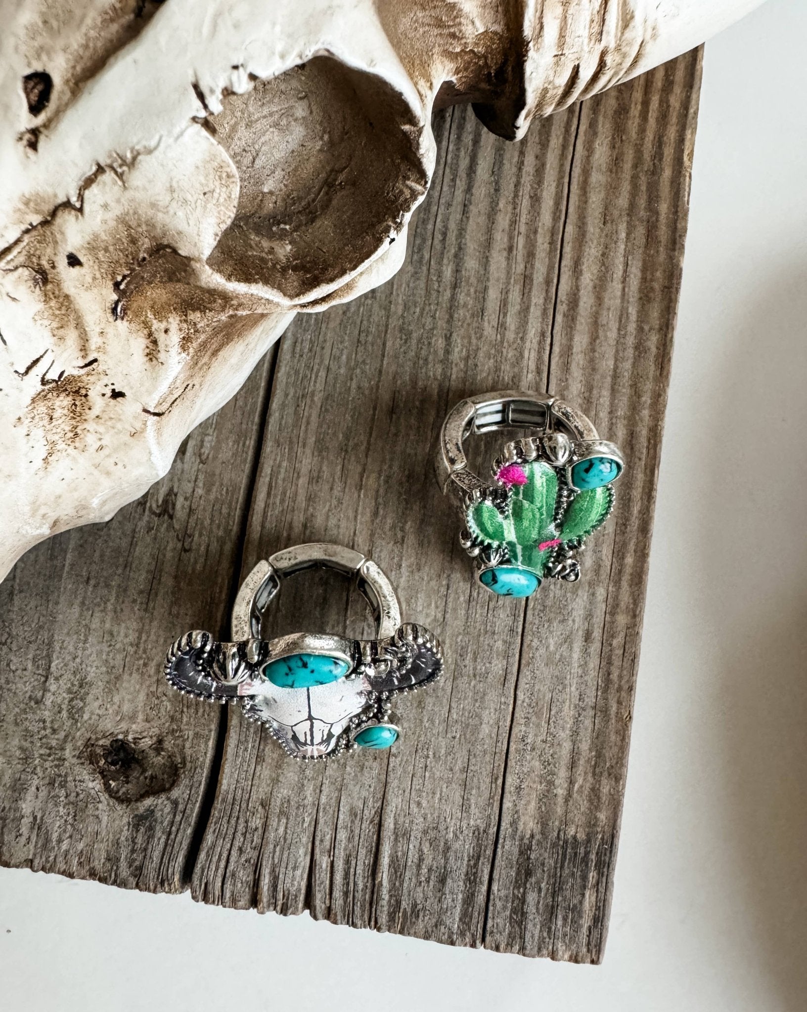 Western Pendant Adjustable Ring - CACTUS in STOCK - Texas Front Porch