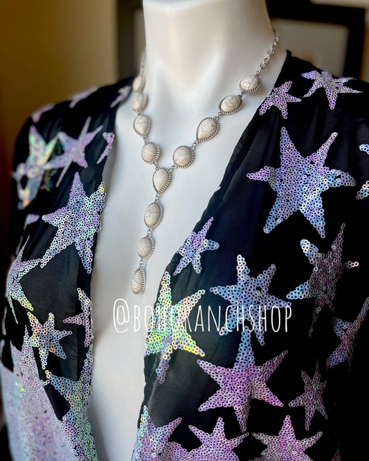 Western Y Necklace Semi Stone Necklace - Texas Front Porch