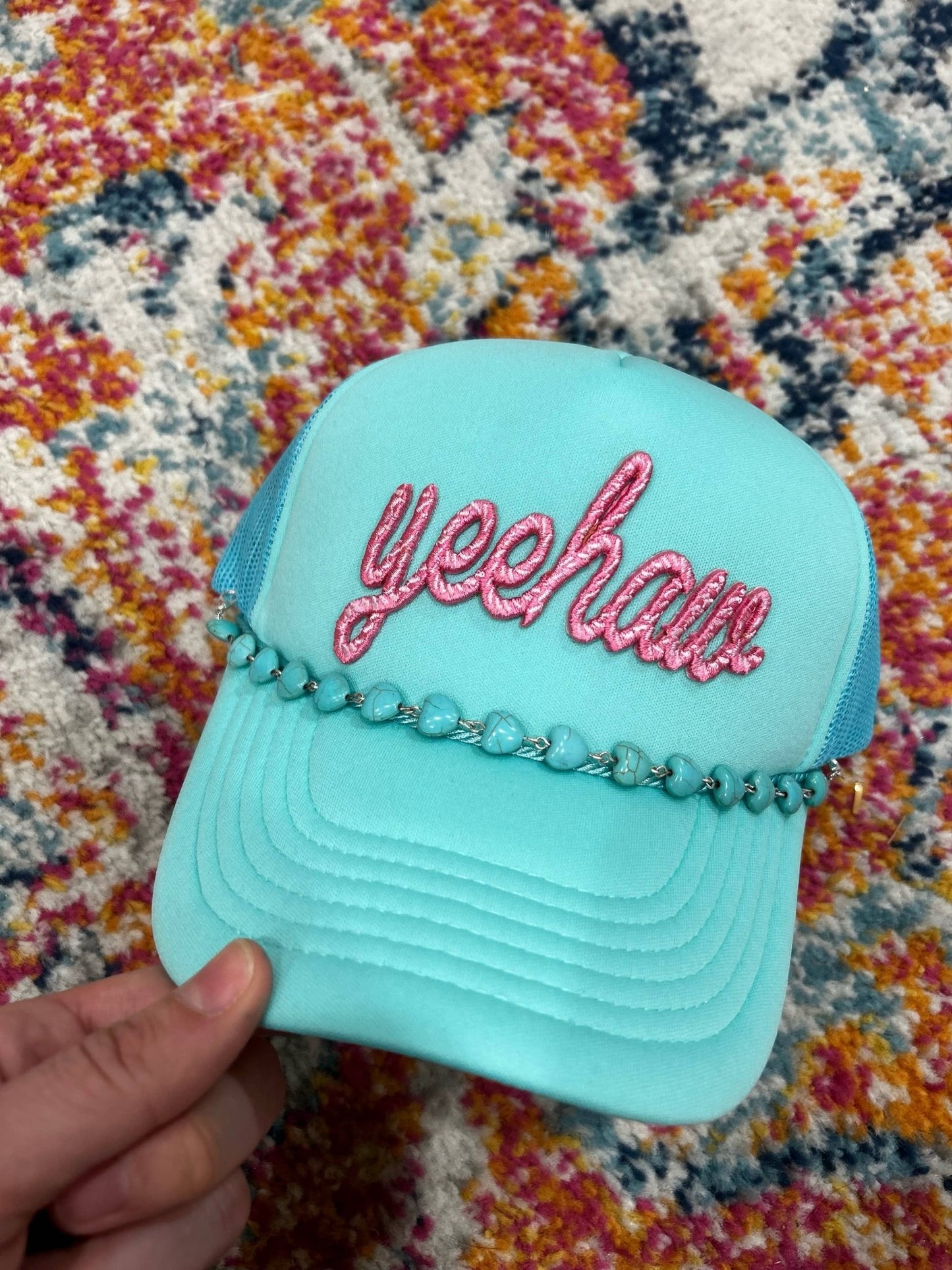 Yeehaw Rope Trucker Hat | Western | Rodeo | Cowgirl Hat - Texas Front Porch
