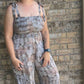 Grey Vintage Smocked Overalls Jumpsuit - Texas Front Porch
