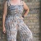 Grey Vintage Smocked Overalls Jumpsuit - Texas Front Porch