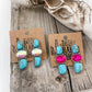 Western Glass Stone Post Earrings - Texas Front Porch